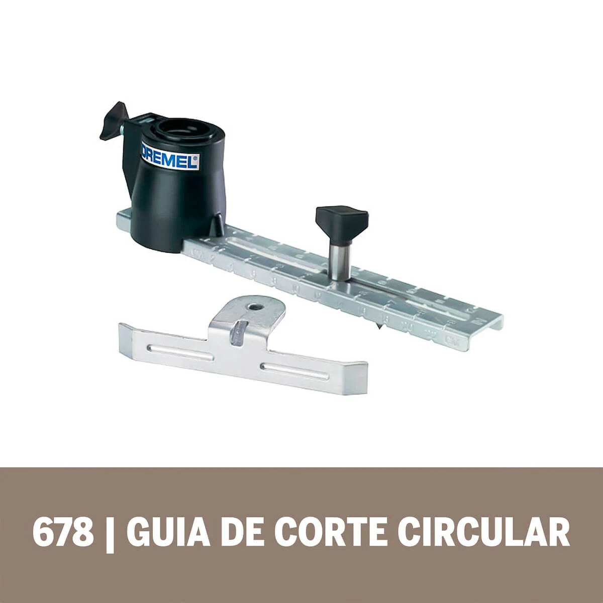 Acople de mototool guía de corte circular y recto con 1 mecha multiuso