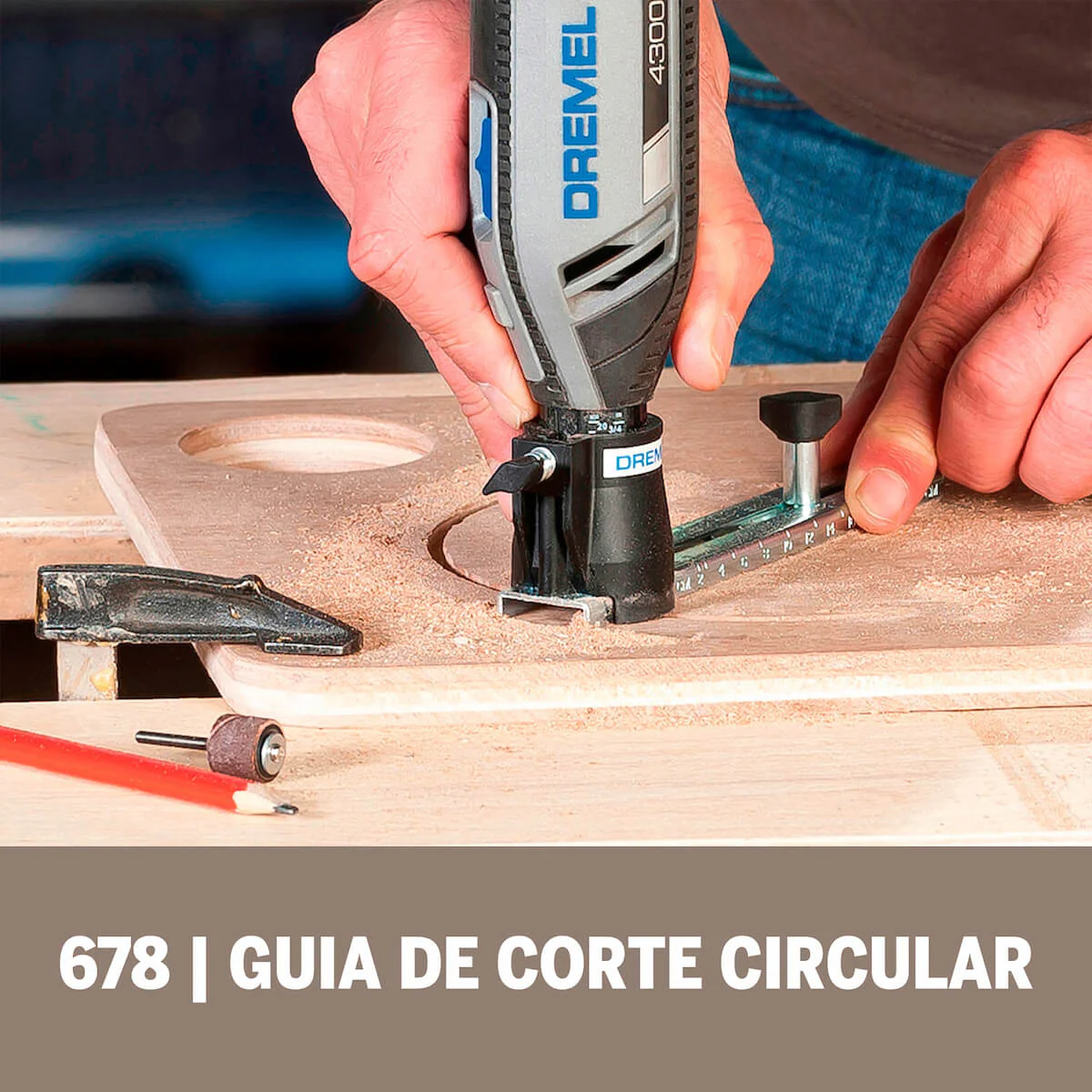 Acople de mototool guía de corte circular y recto con 1 mecha multiuso - Image 8