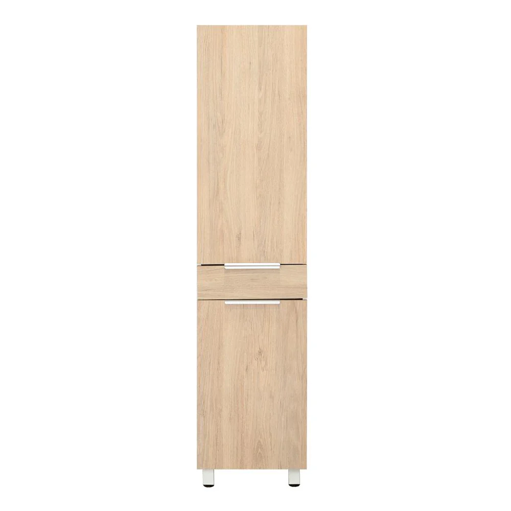 Alacena Amir, Blanco y Beige, con Una Puerta Abatible con Almacenamiento Extra y Patas de Acero - Image 3