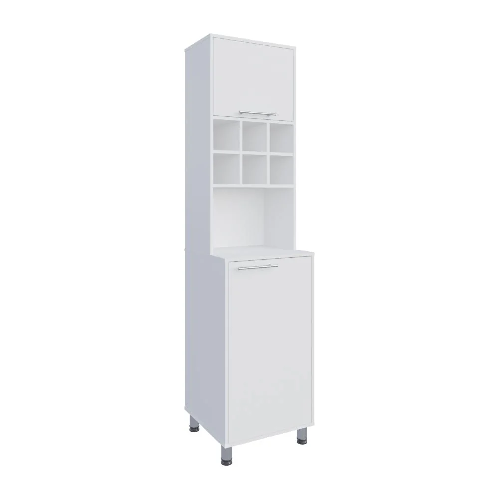 Alacena Atica, Blanco, con espacio para guardar botellas de vino ZF - Image 5
