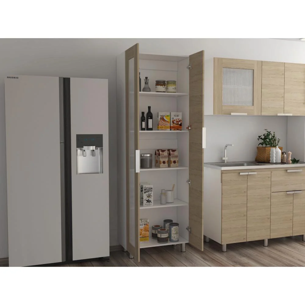 Alacena Diamante, Blanco y Cartagena, Amplios Espacios Para Guardar Alimentos y Electrodomésticos - Image 6