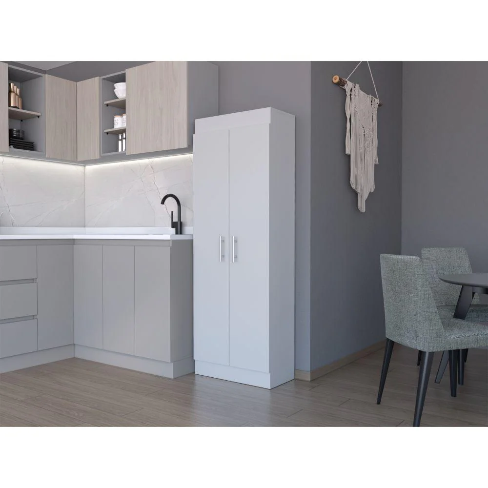Alacena Nepal, Blanco, Cuenta con Cinco Entrepaños y Dos Puertas Batientes ZF - Image 3