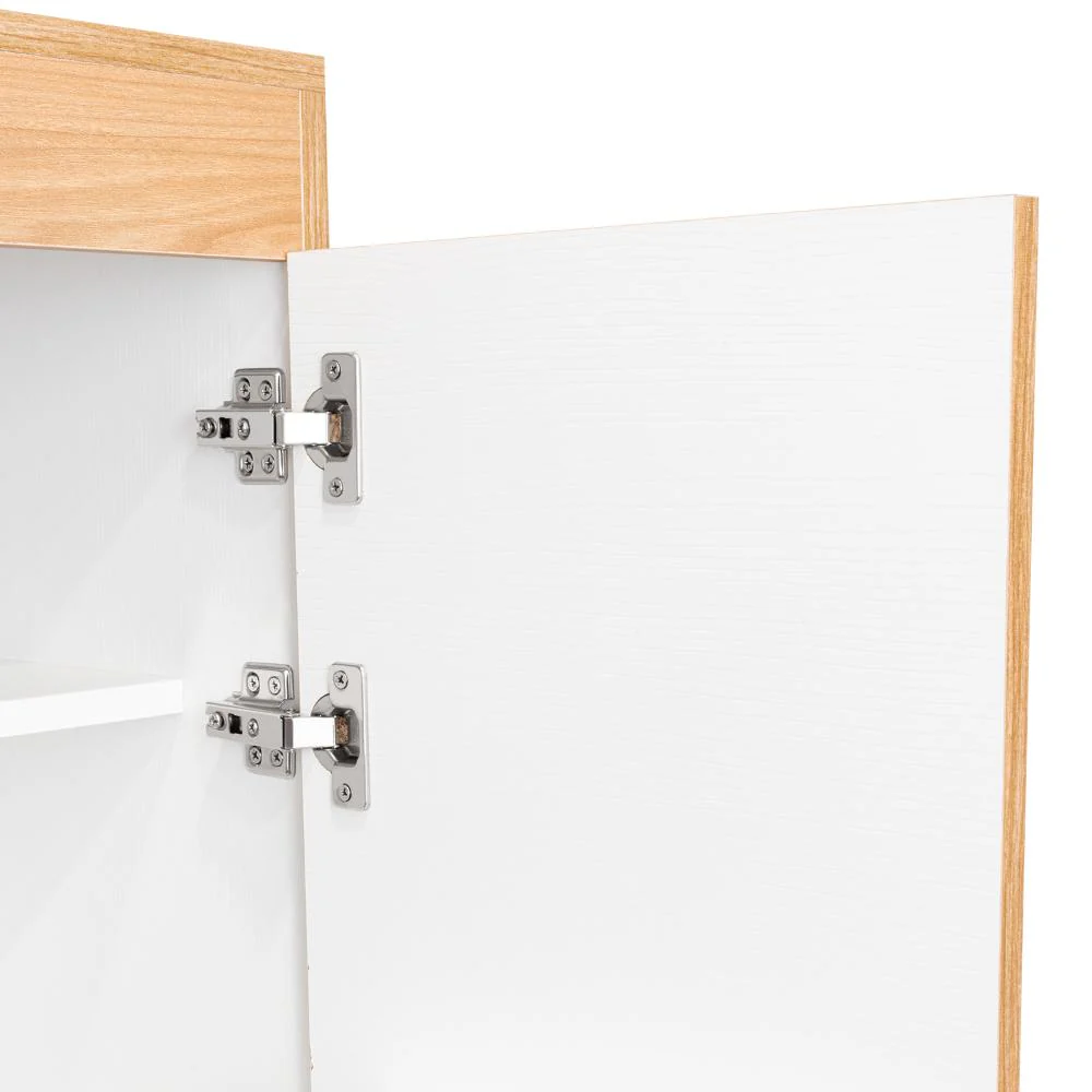 Alacena Varese, Fresno Europeo y Blanco, con dos puertas y cuatro entrepaños - Image 10