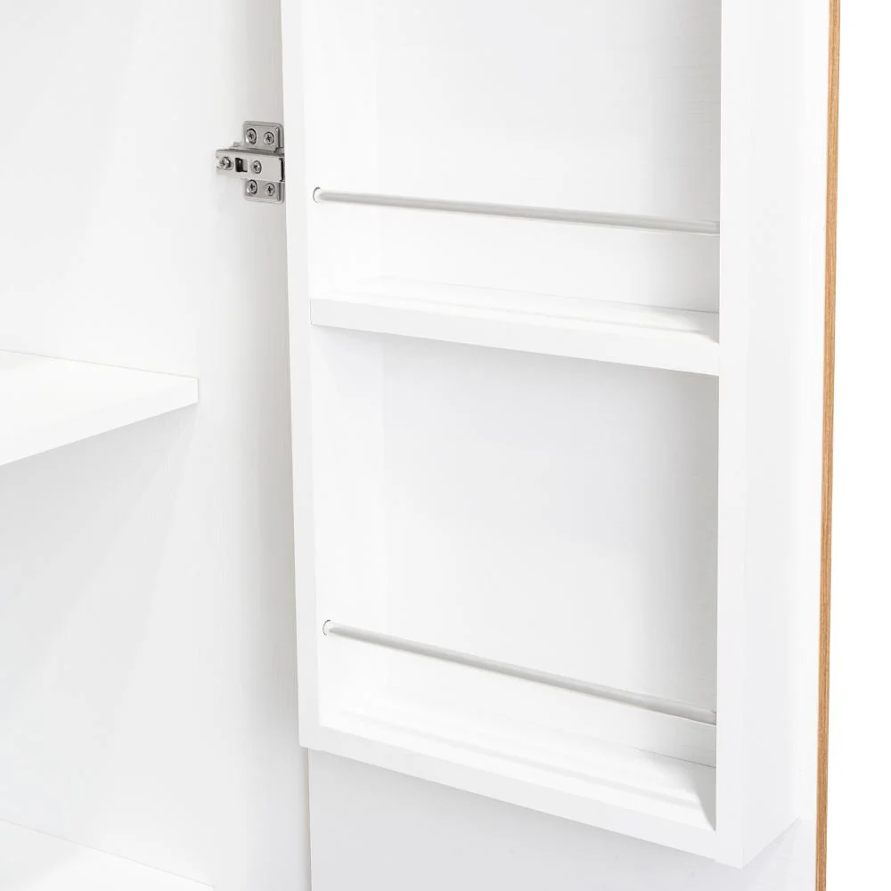 Alacena Varese, Fresno Europeo y Blanco, con dos puertas y cuatro entrepaños - Image 11