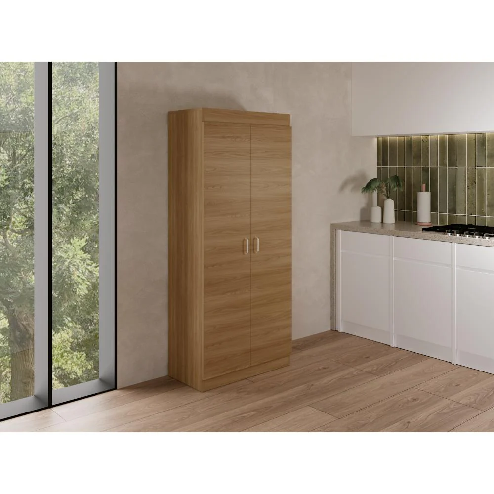 Alacena Varese, Fresno Europeo y Blanco, con dos puertas y cuatro entrepaños - Image 3