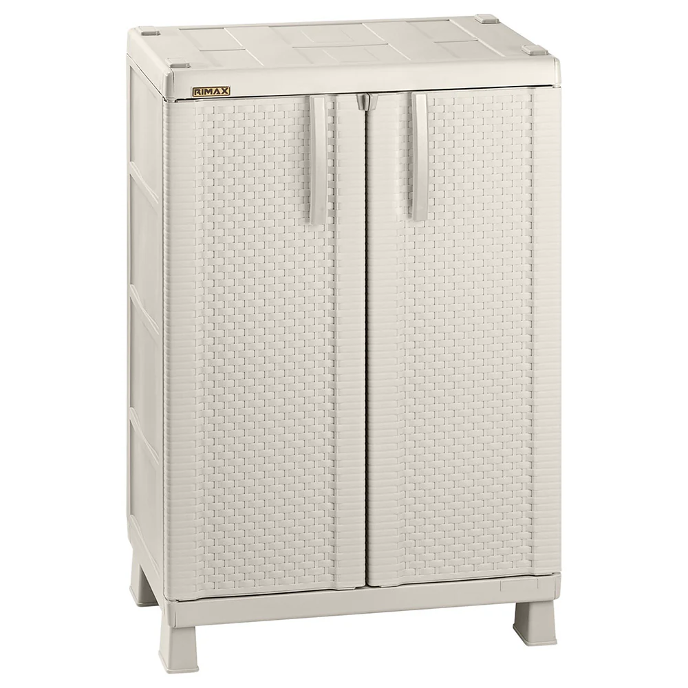 Armario mediano apariencia rattan taupe marca Rimax - Image 3