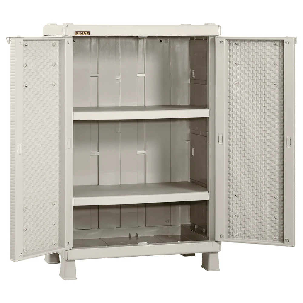 Armario mediano apariencia rattan taupe marca Rimax - Image 4