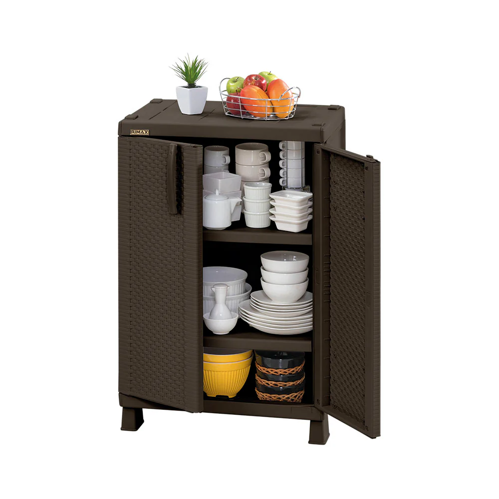 Armario mediano apariencia rattan wengue marca Rimax - Image 2