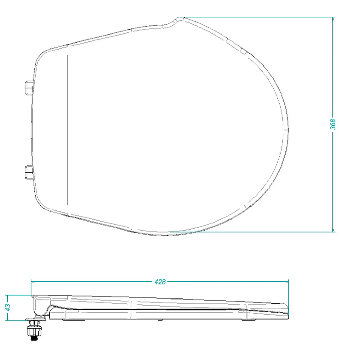 Asiento conforto redondo blanco marca corona - Image 3