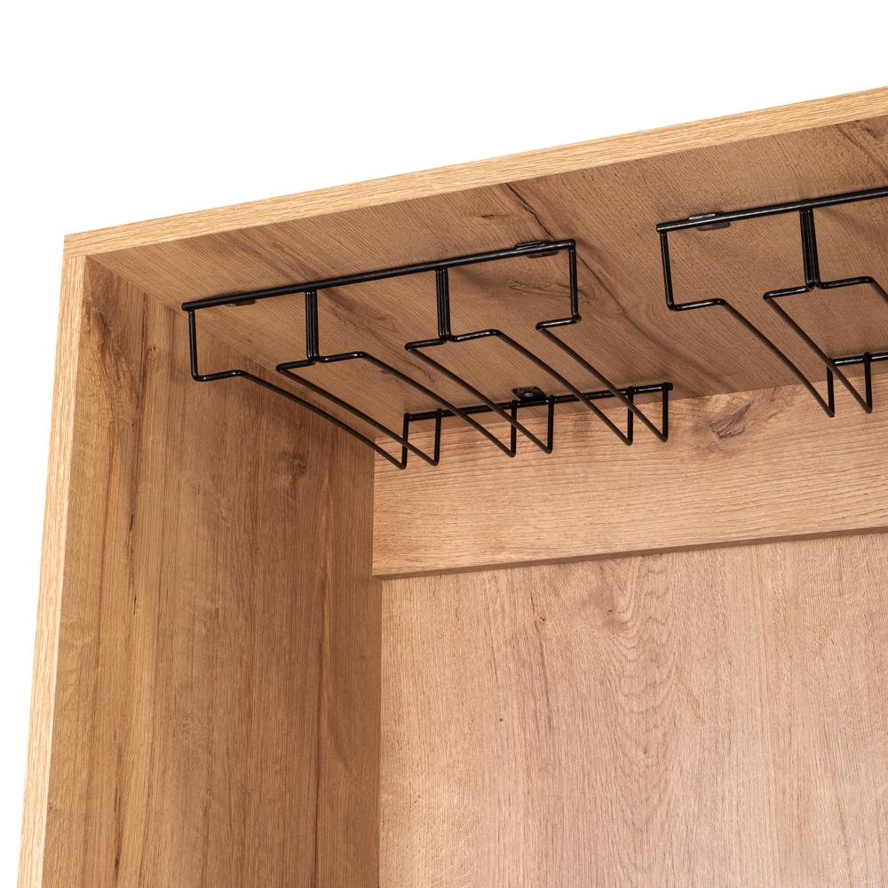 Bar Alto Cleo, Café Claro y Wengue, con Con Espacio Para Porta Vasos y Botellas - Image 12