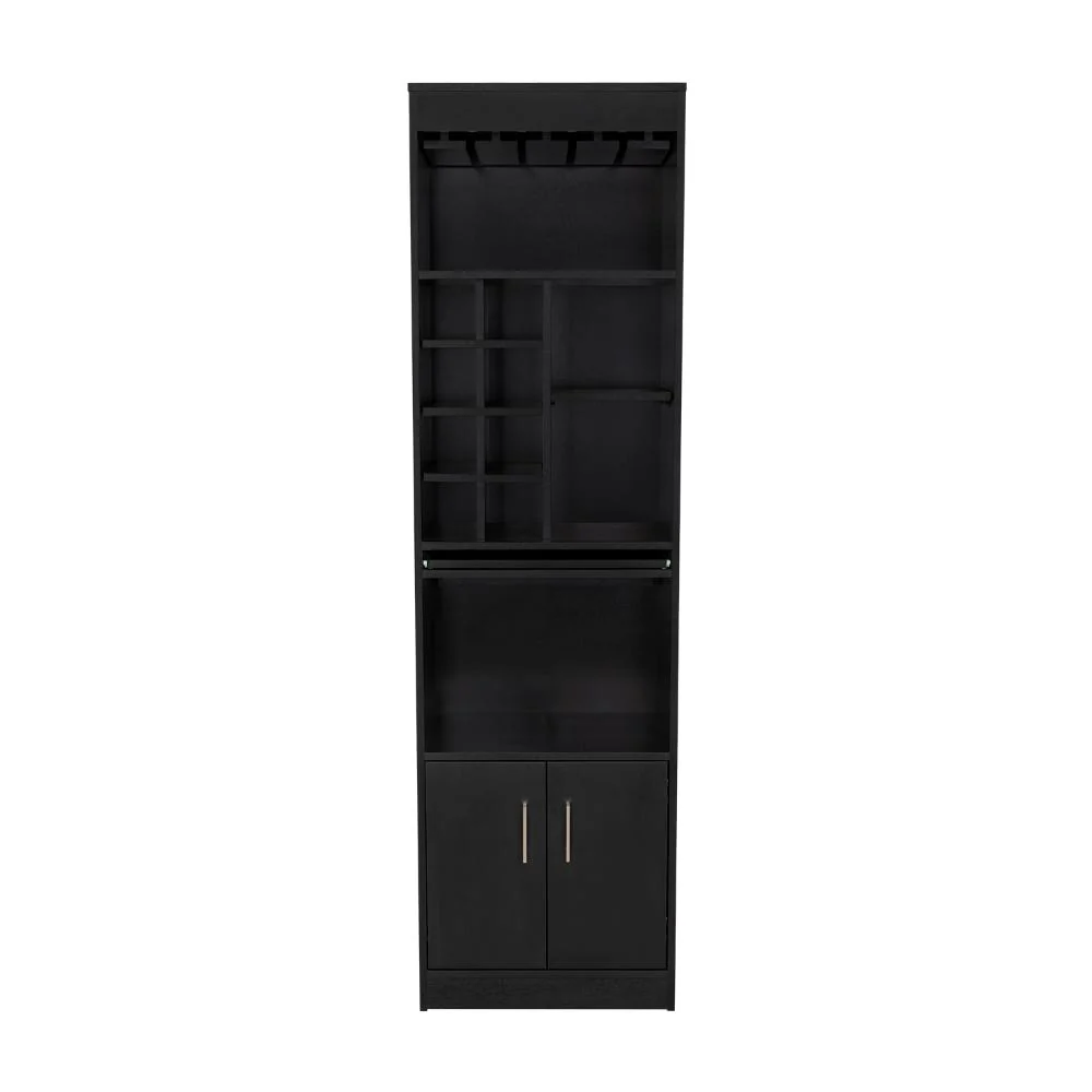 Bar Celeste, Wengue, con Espacio Para Organizar Botellas de Vino y Copas - Image 9