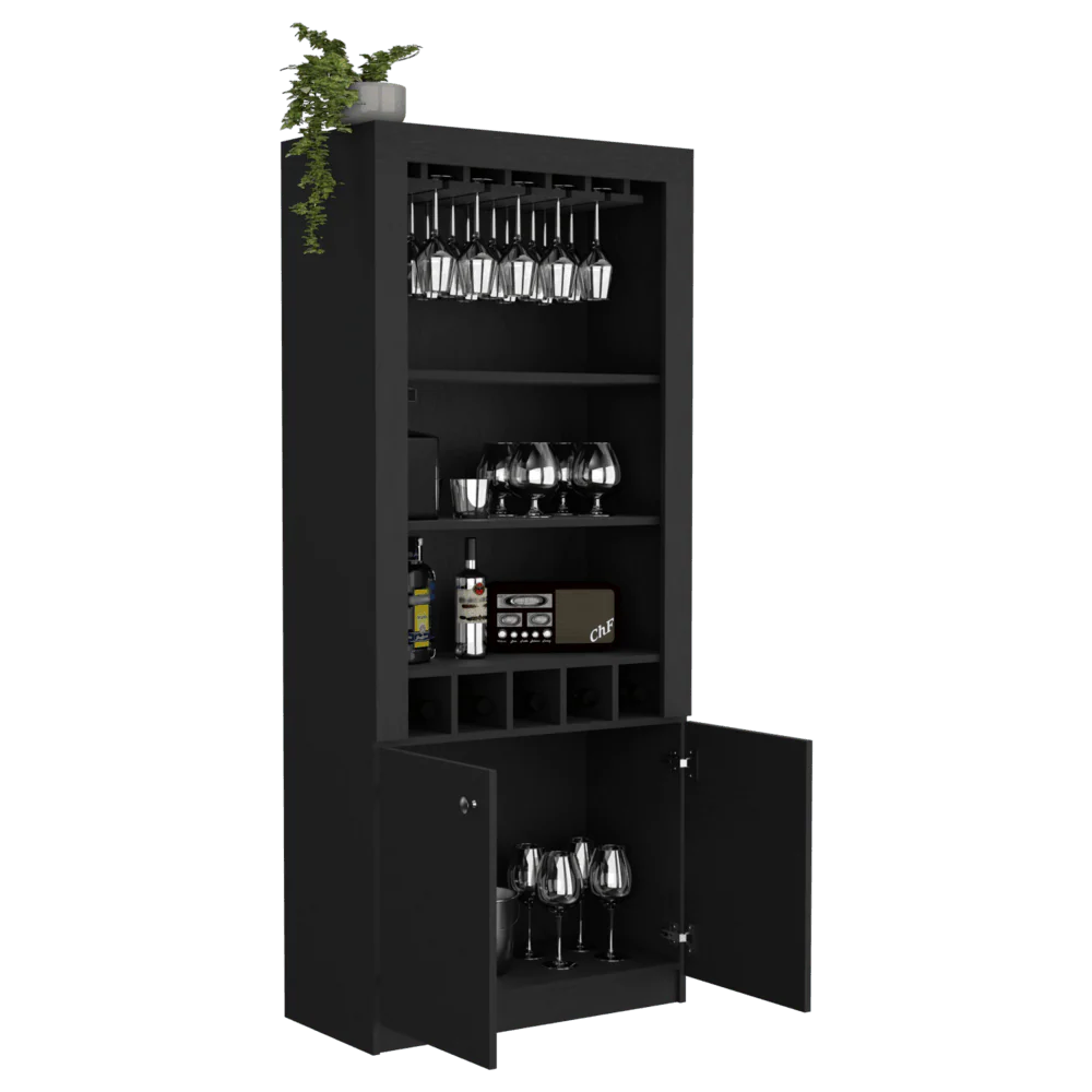 Bar Montero, Wengue, Con amplios espacios para ubicar botellas ZF - Image 2
