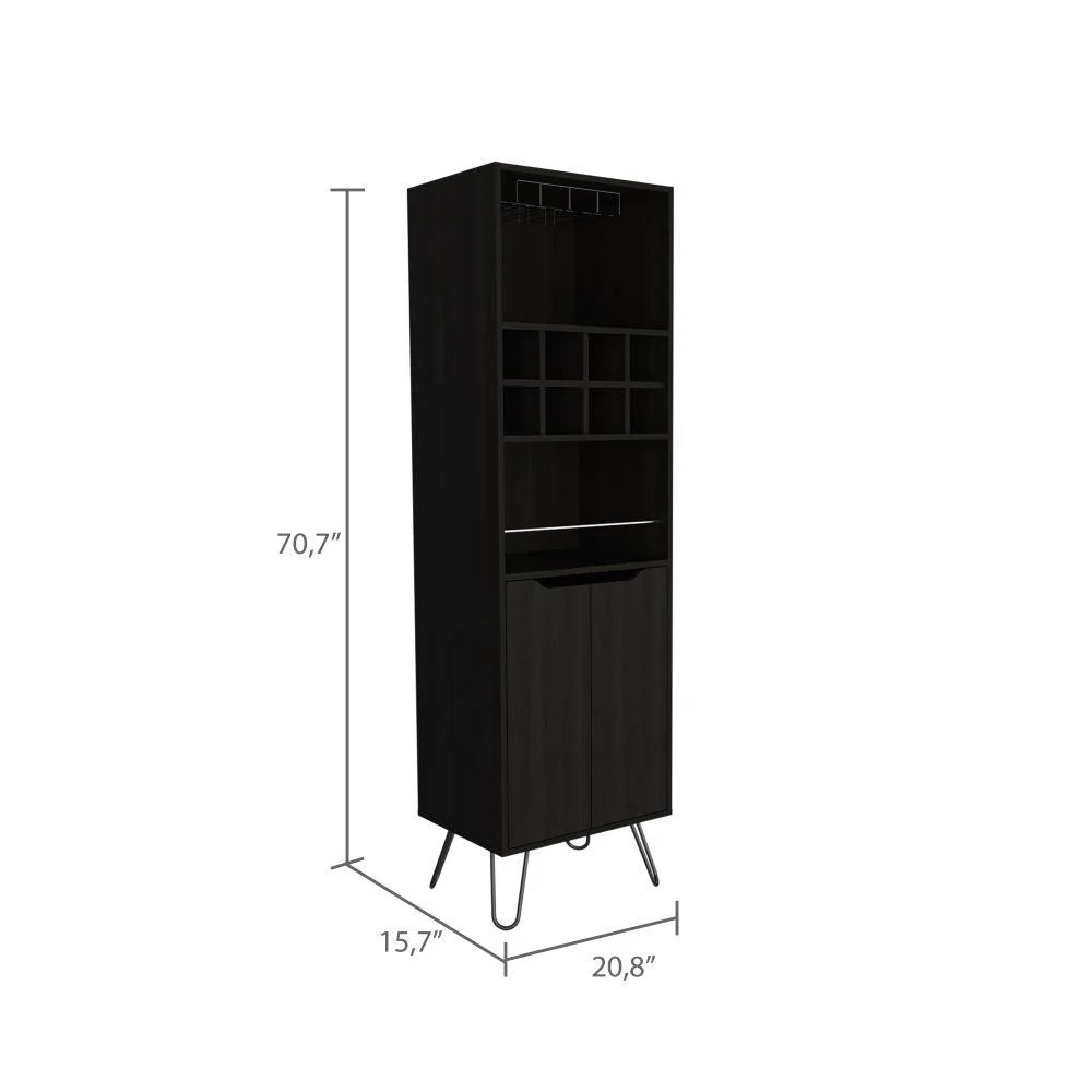 Bar Salek, Wengue, con Espacio Para Botellas y Portacopas ZF - Image 8