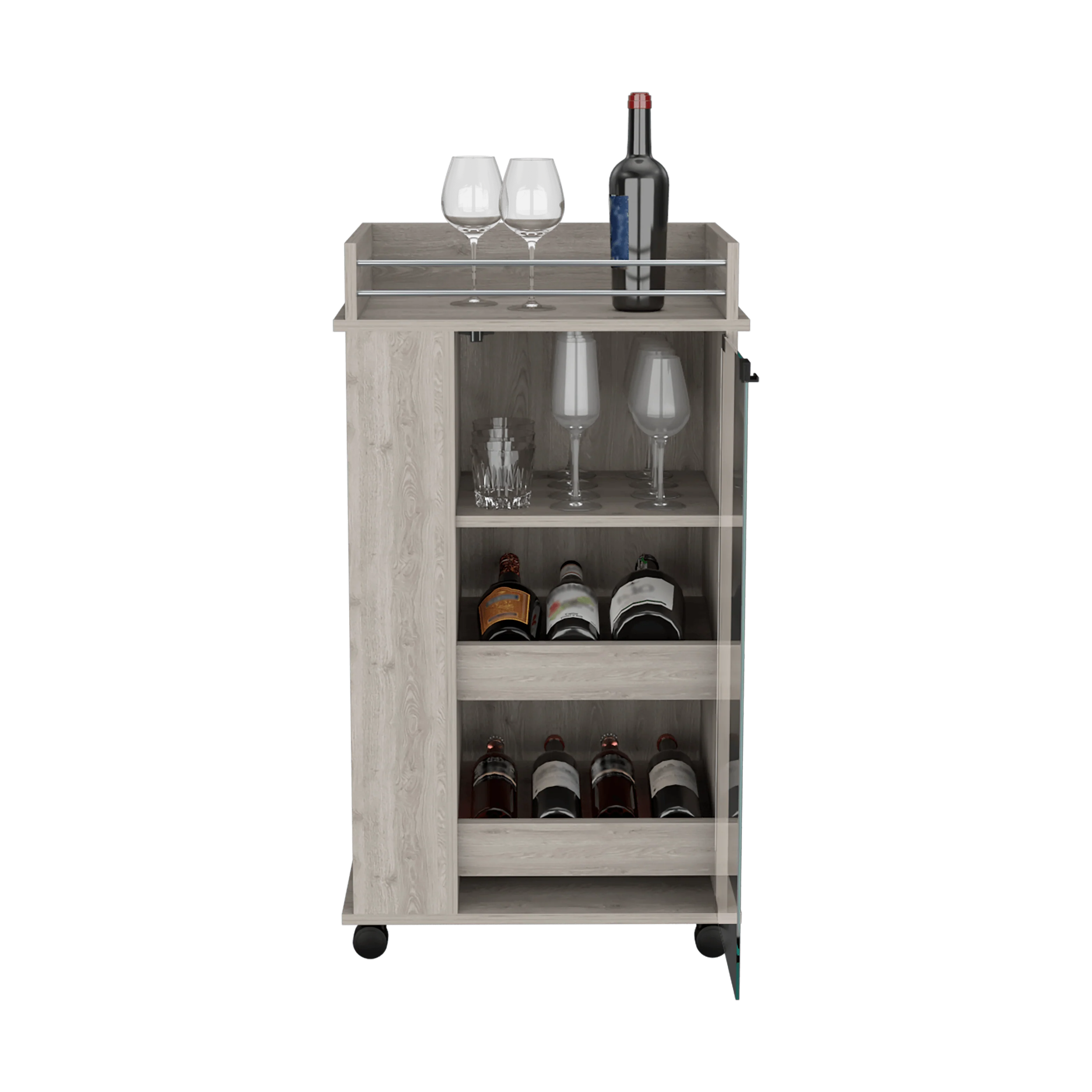 Bar Spirit, Humo, con Amplios Espacios Para Ubicar Copas y Botellas ZF - Image 4