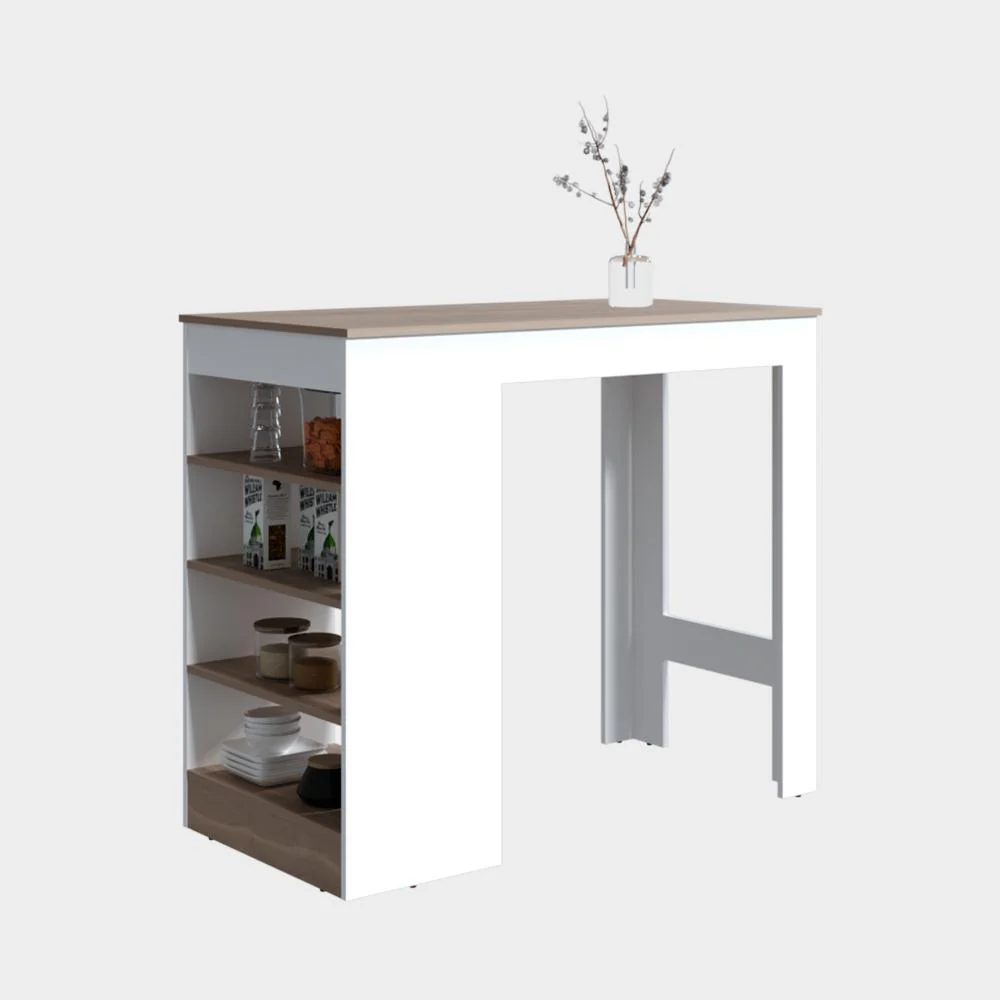 Barra Auxiliar de Cocina Greer, Blanco Duqueza y Positano, con espacio para ubicar objetos de cocina - Image 2