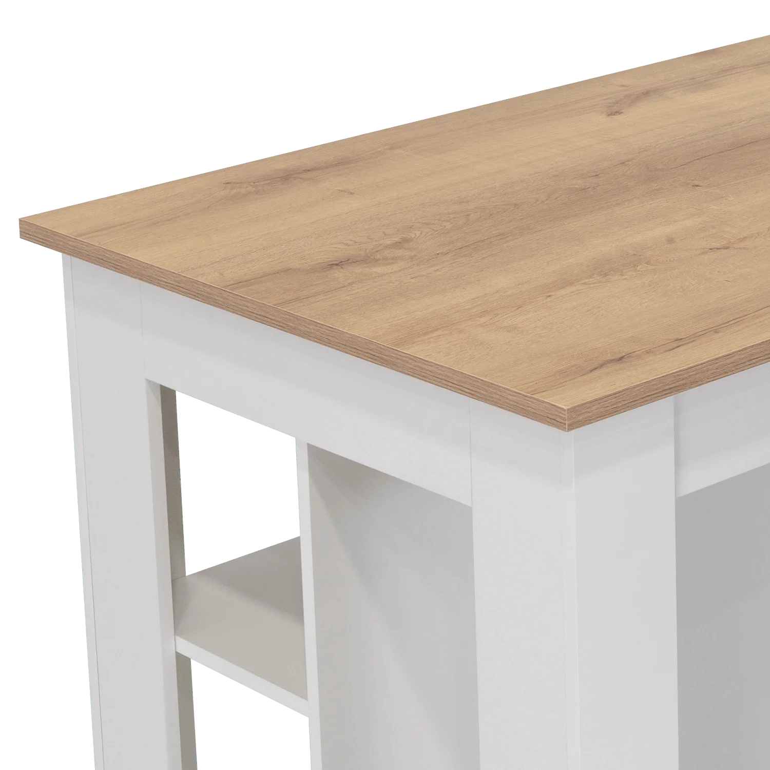 Barra de Cocina Cala, Blanco y Café Claro, Con amplia superficie en la mesa ZF - Image 8