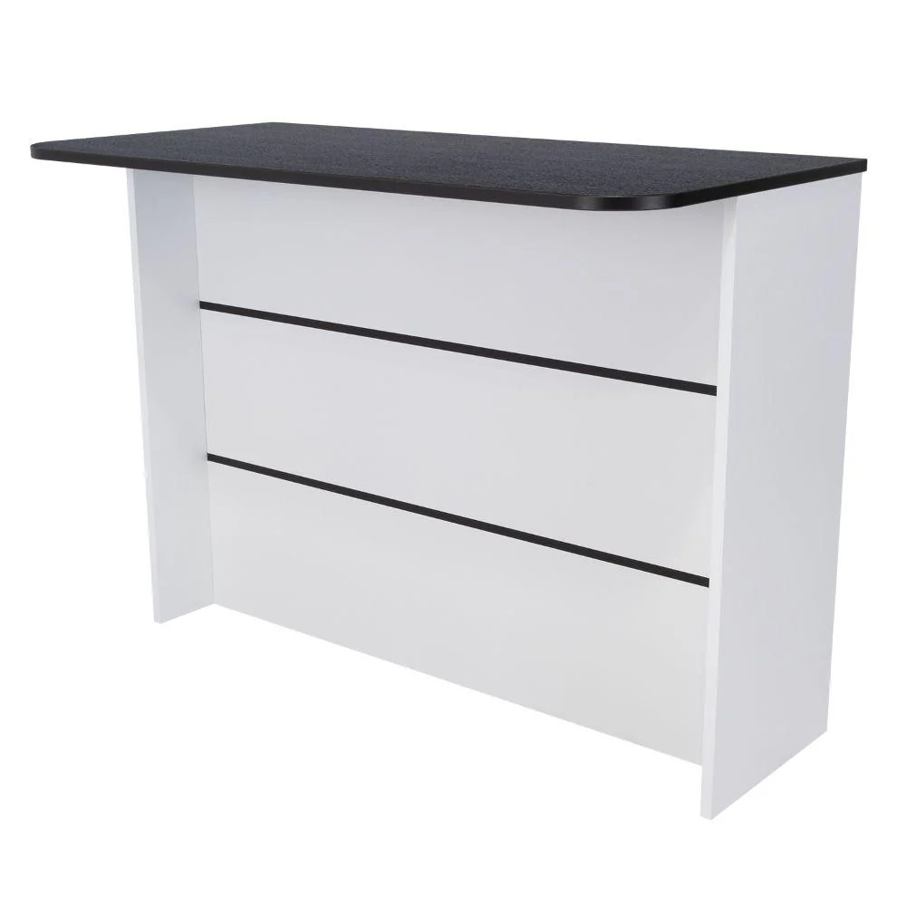 Barra de Cocina Diamante, Wengue y Blanco con Dos Entrepaños - Image 6