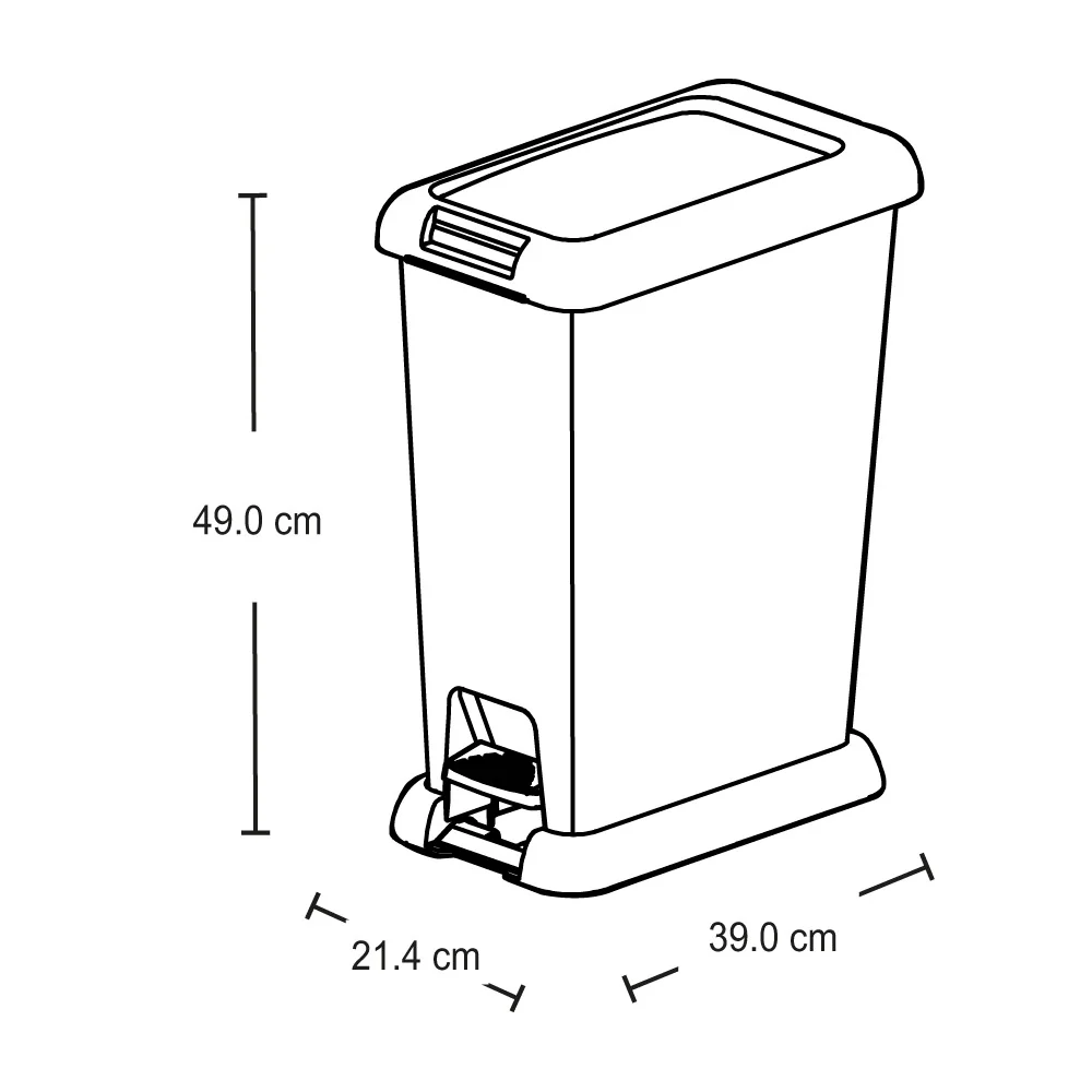 Basurero pedal 20 litros verde marca Rimax - Image 3