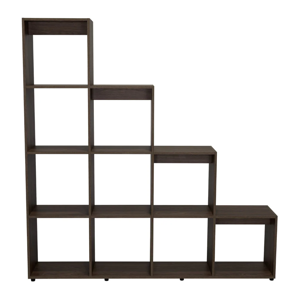 Biblioteca Escalera Ascher, Chocolate, con Variedad de Espacios Para Libros y Artículos Decorativos - Image 5