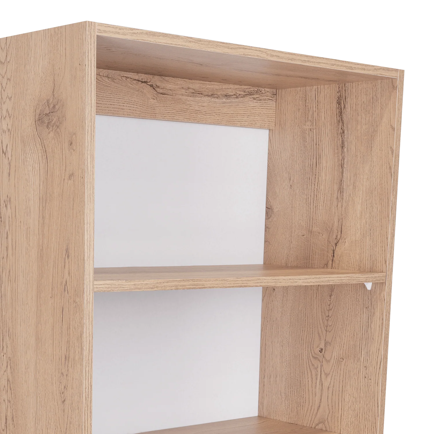Biblioteca Home, Macadamia y Blanco Duqueza, con Cinco Entrepaños y Dos Puertas Abatibles - Image 13