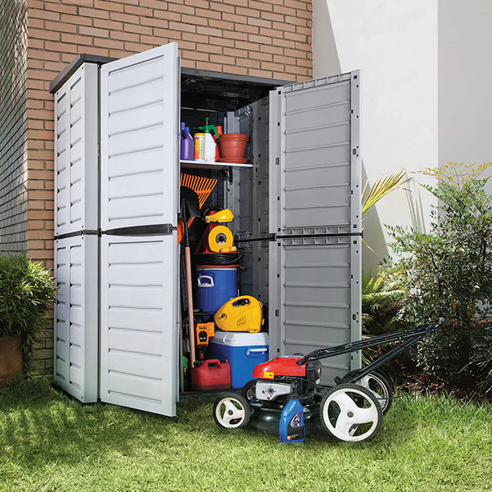 Bodega grande de jardín gris claro marca Rimax