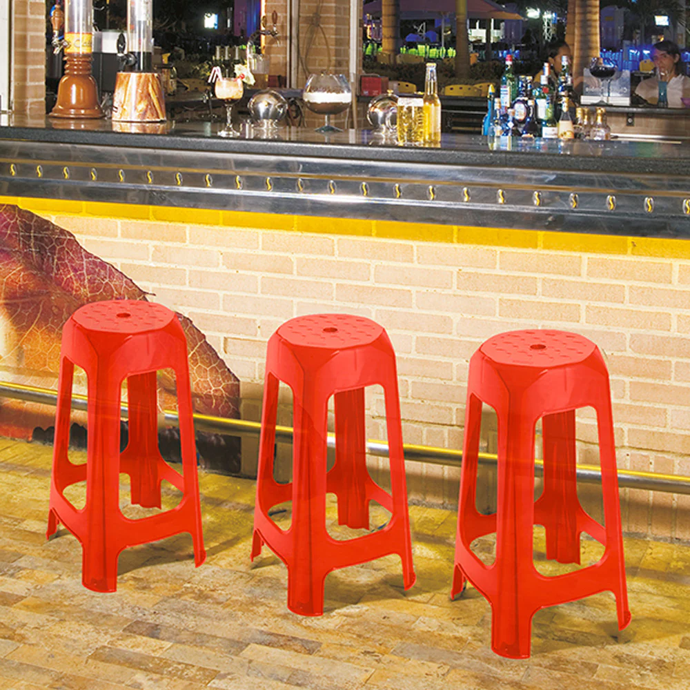 Butaco bar rojo marca Rimax
