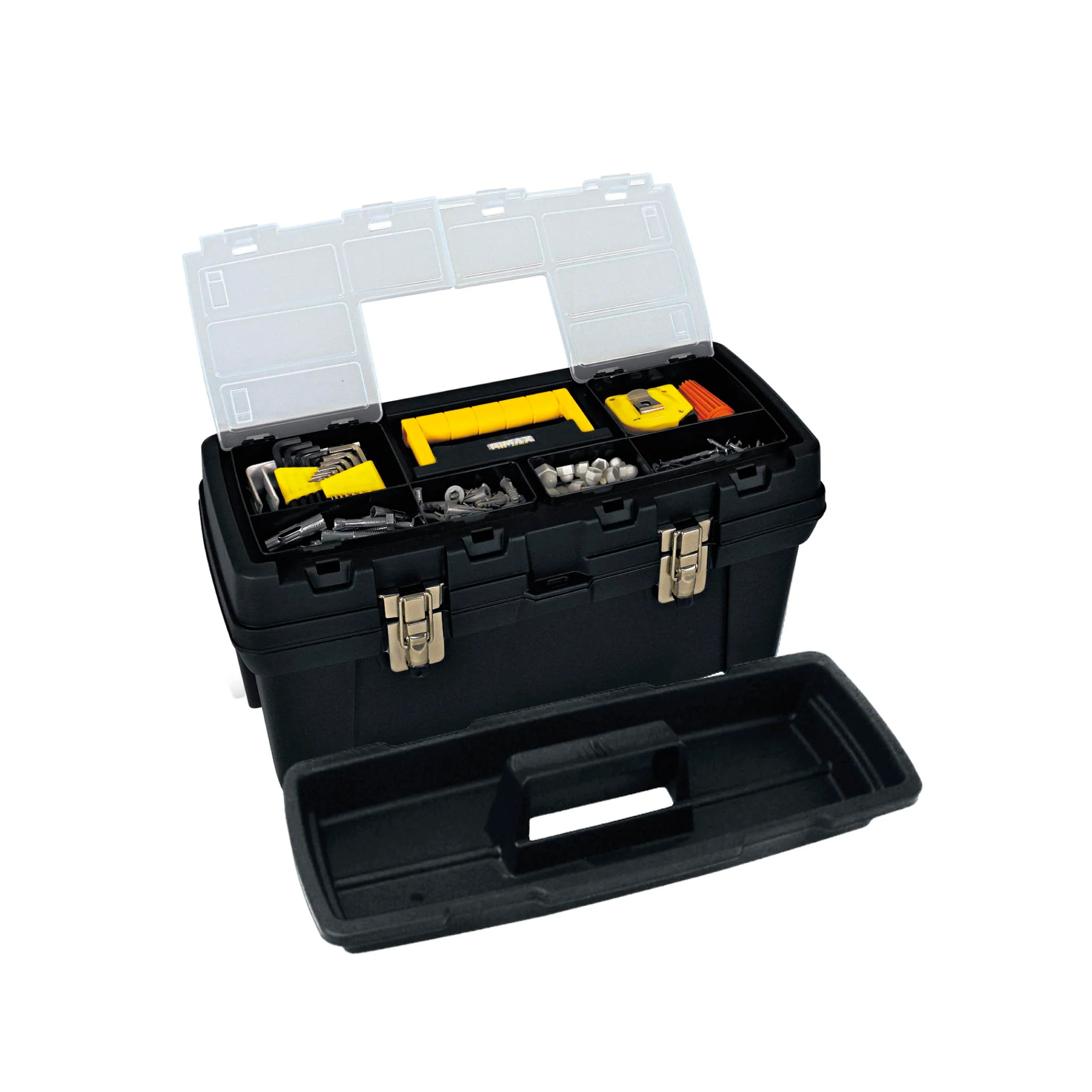 Caja herramientas 20" plus cerradura metálica negro marca Rimax - Image 2