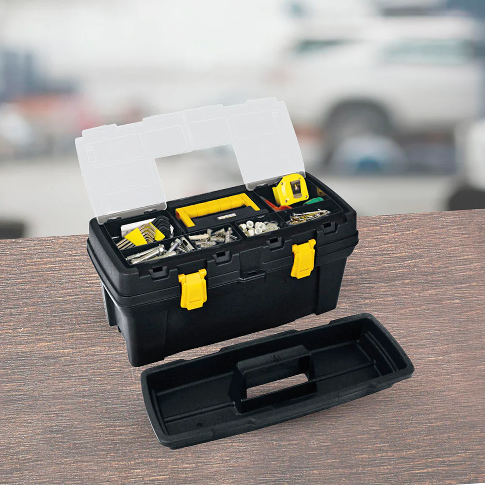 Caja herramientas 20" plus cerradura plástica negra marca Rimax - Image 3