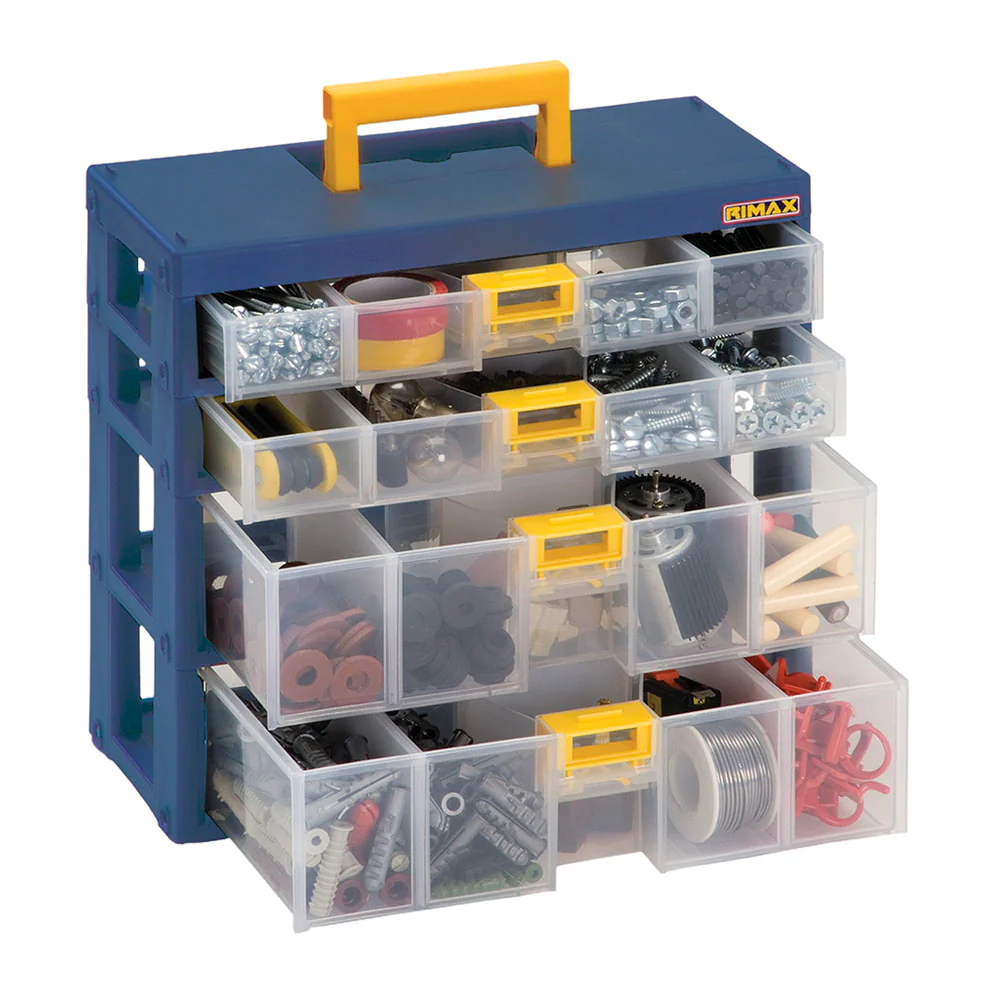 Caja organizadora modular gavetas 2x40 + 2x80 milímetros azul petróleo marca Rimax - Image 2
