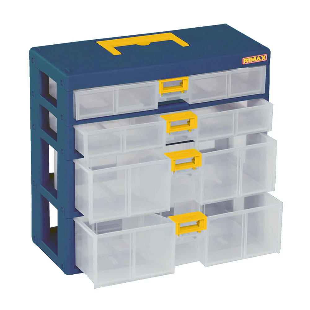 Caja organizadora modular gavetas 2x40 + 2x80 milímetros azul petróleo marca Rimax - Image 3