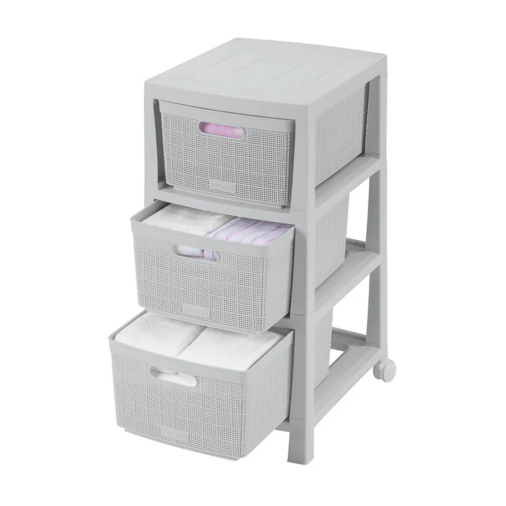 Cajonero fique 3 gavetas gris hielo marca Rimax - Image 2