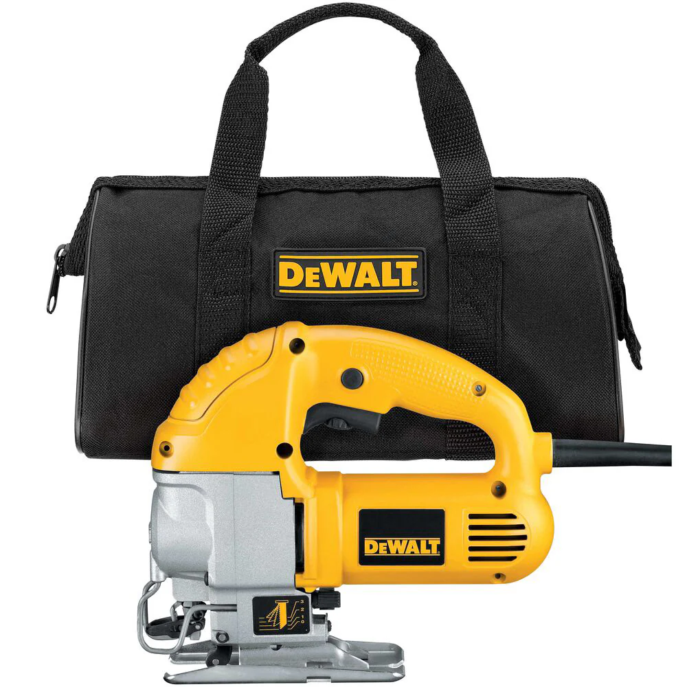 Sierra caladora orbital de 5.5amp con asa superior + bolsa contratista marca Dewalt - Image 2