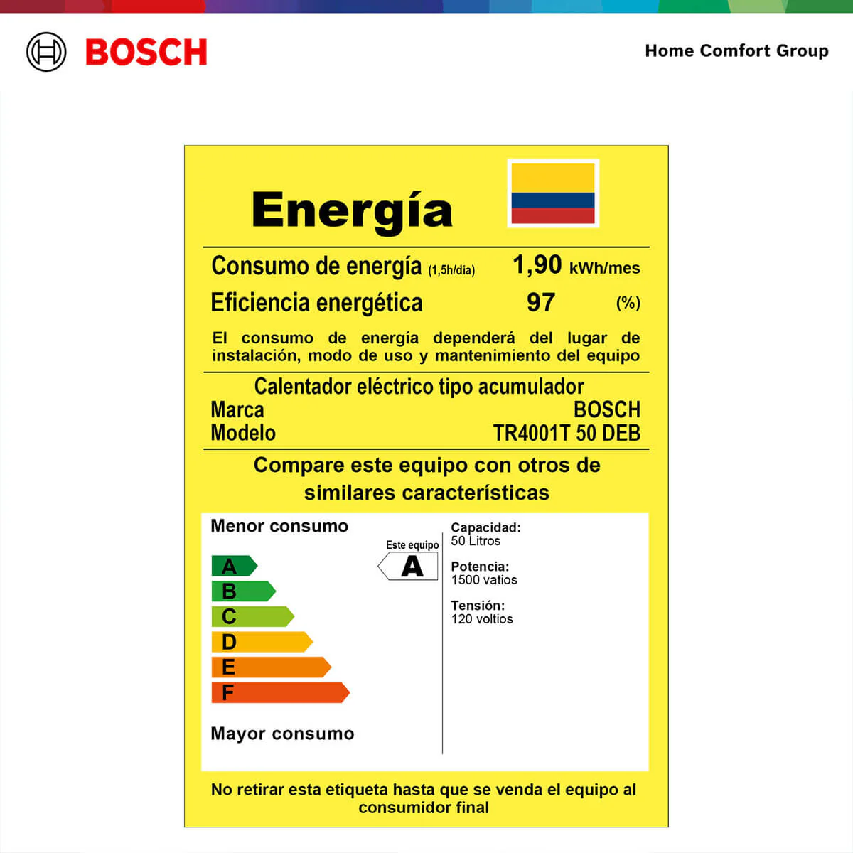 Calentador de agua eléctrico de acumulación 50 litros a 120 V SmartTank 4000 T - Image 10