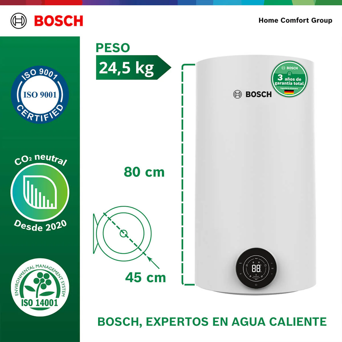 Calentador de agua eléctrico de acumulación 80 litros a 120 V SmartTank 4000 T - Image 5