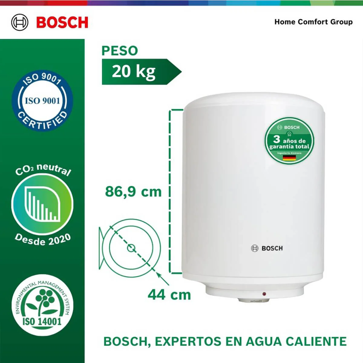 Calentador de agua eléctrico de acumulación 80 litros a 220 V Thermotank 2000 T - Image 5