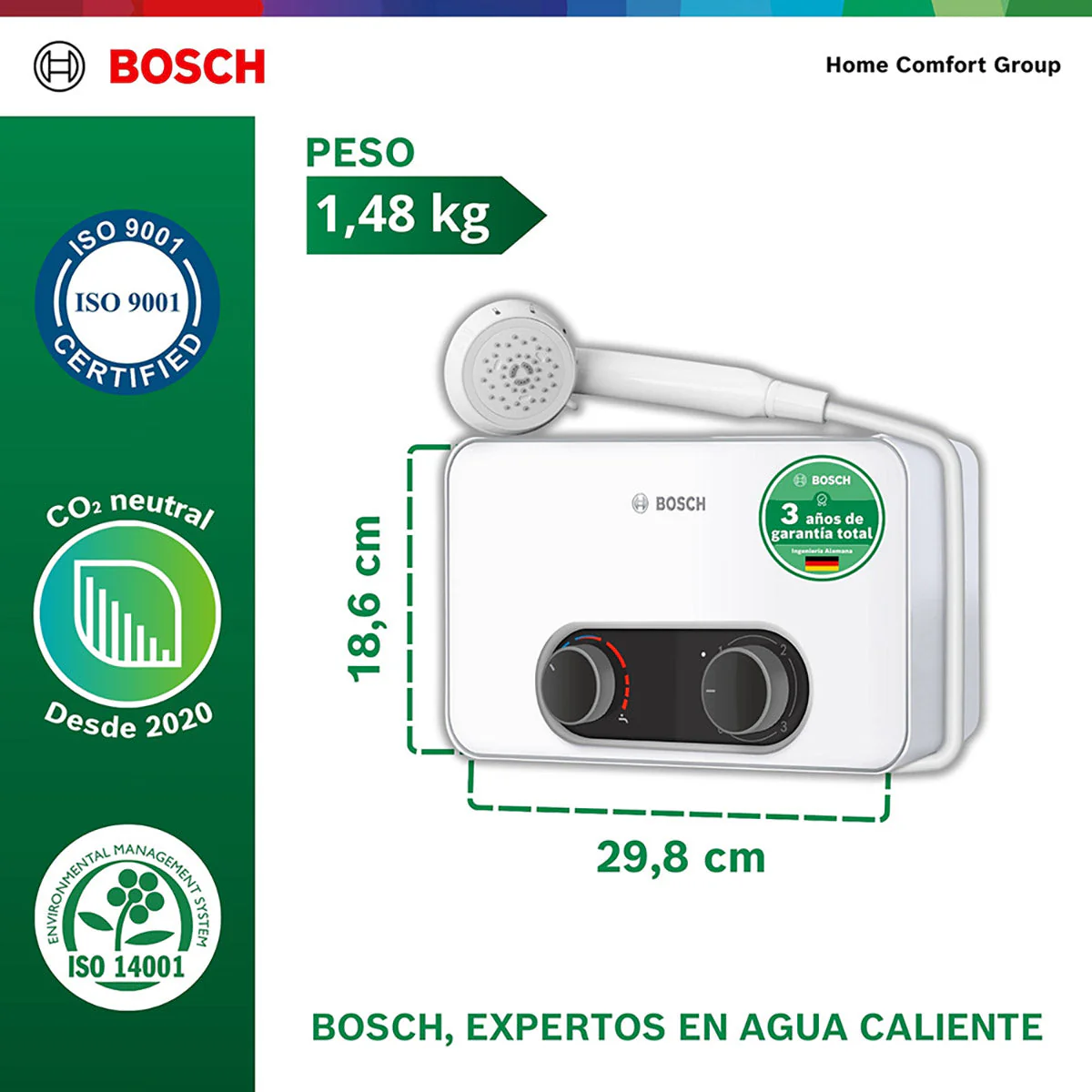 Calentador de agua eléctrico de paso monopunto 5,5 kW a 127 V Tronic 3000 S - Image 9
