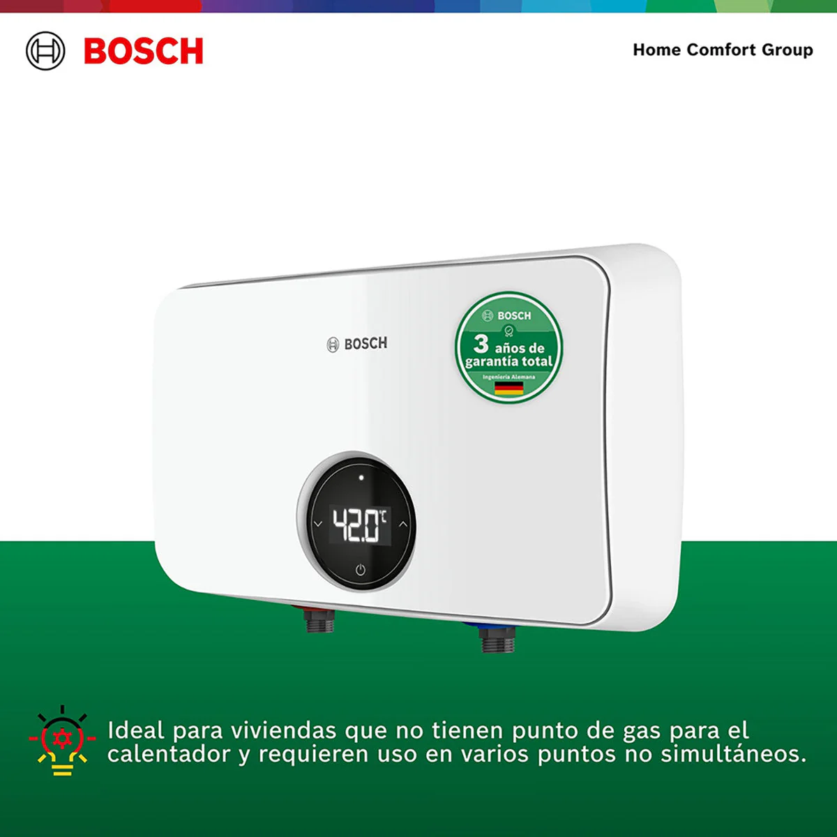 Calentador de agua eléctrico de paso 9,5 kW a 220 V Tronic 4000 C - Image 4