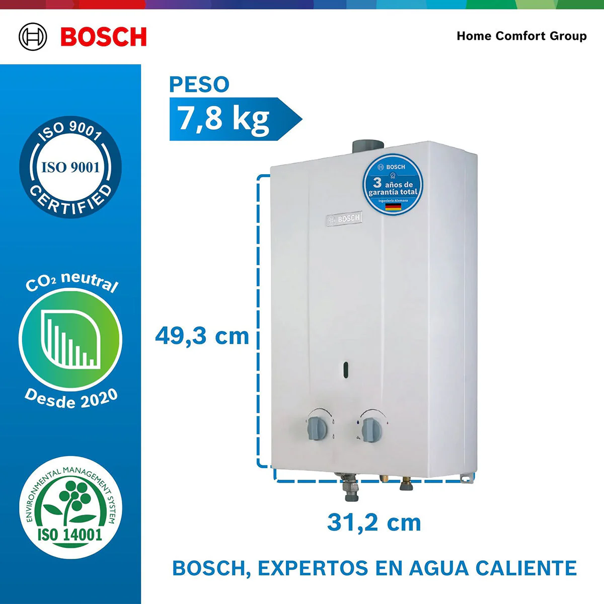 Calentador de agua 6 litros tiro forzado de paso a gas natural Therm 1000 F - Image 5