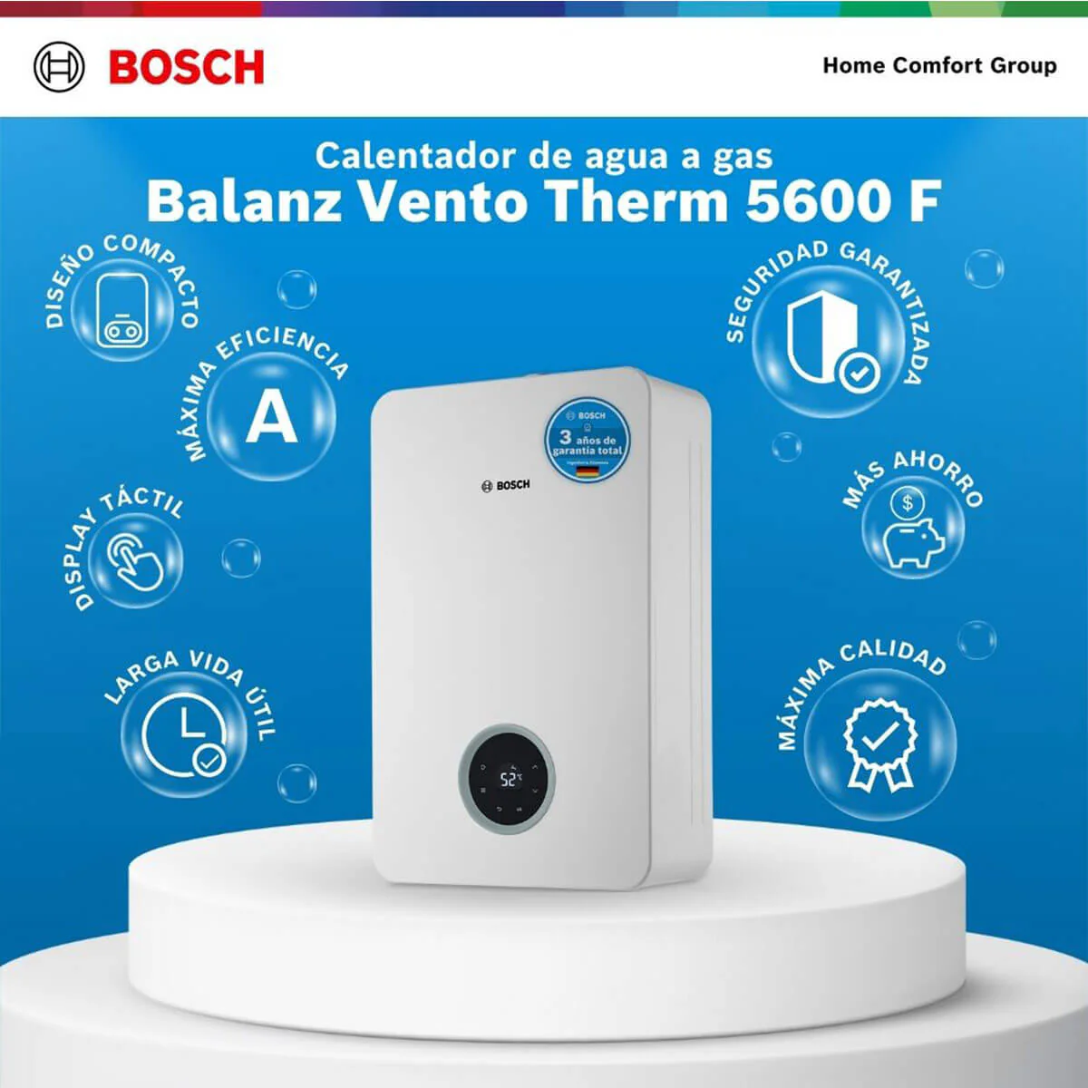 Calentador de agua 15 litros tiro forzado de paso a gas natural Therm 5600 F - Image 5