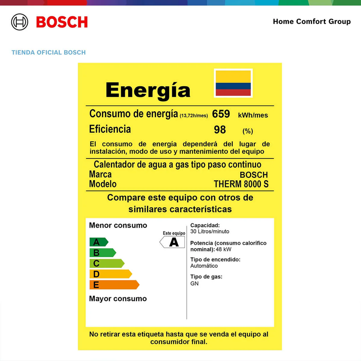 Calentador de agua 30 litros tiro forzado de paso a gas natural Therm 8000 S - Image 8