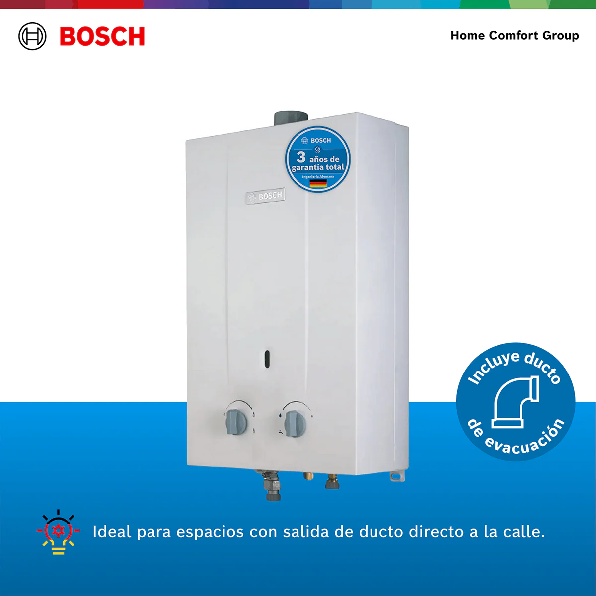 Calentador de agua 6 litros tiro forzado de paso a gas propano Therm 1000 F - Image 3