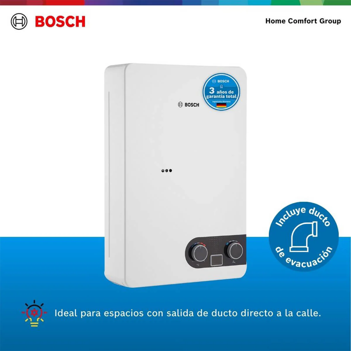 Calentador de agua 10 litros tiro forzado de paso a gas propano Therm 1400 F - Image 2