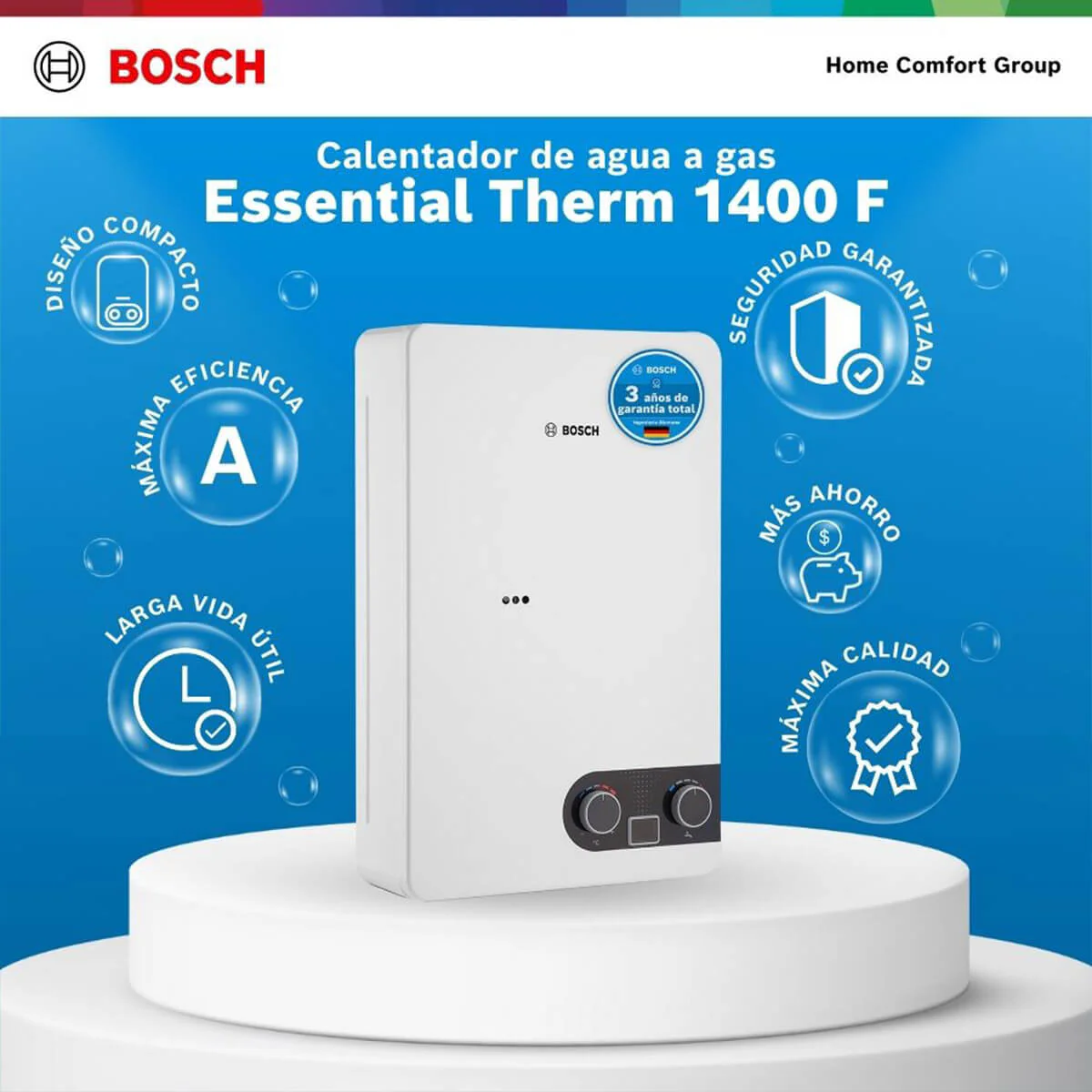 Calentador de agua 10 litros tiro forzado de paso a gas propano Therm 1400 F - Image 7