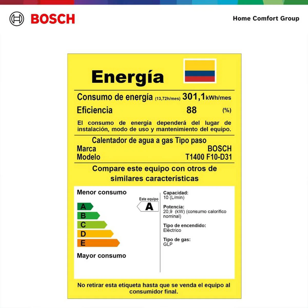 Calentador de agua 10 litros tiro forzado de paso a gas propano Therm 1400 F - Image 9