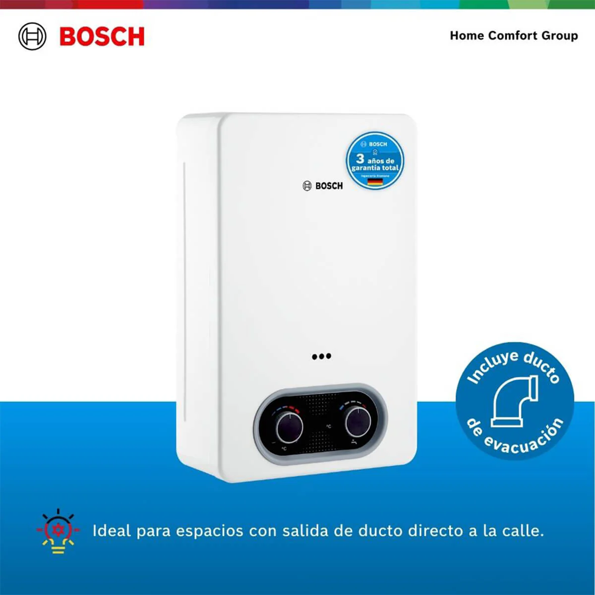 Calentador de agua 6 litros tiro forzado de paso a gas propano Therm 1400 F - Image 3