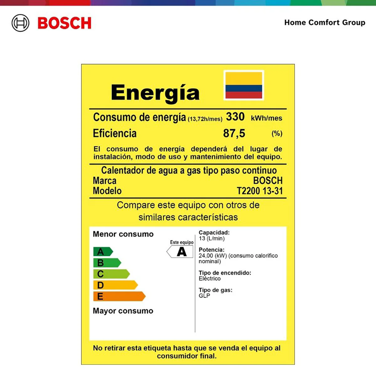 Calentador de agua 13 litros tiro natural de paso a gas propano Therm 2200 O - Image 8