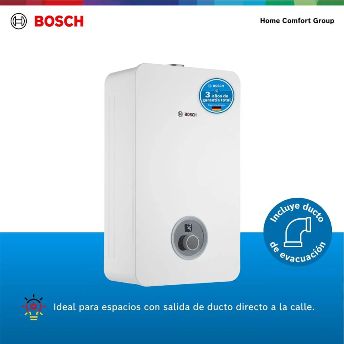 Calentador de agua 8 litros tiro forzado de paso a gas propano Therm 2400 F - Image 2