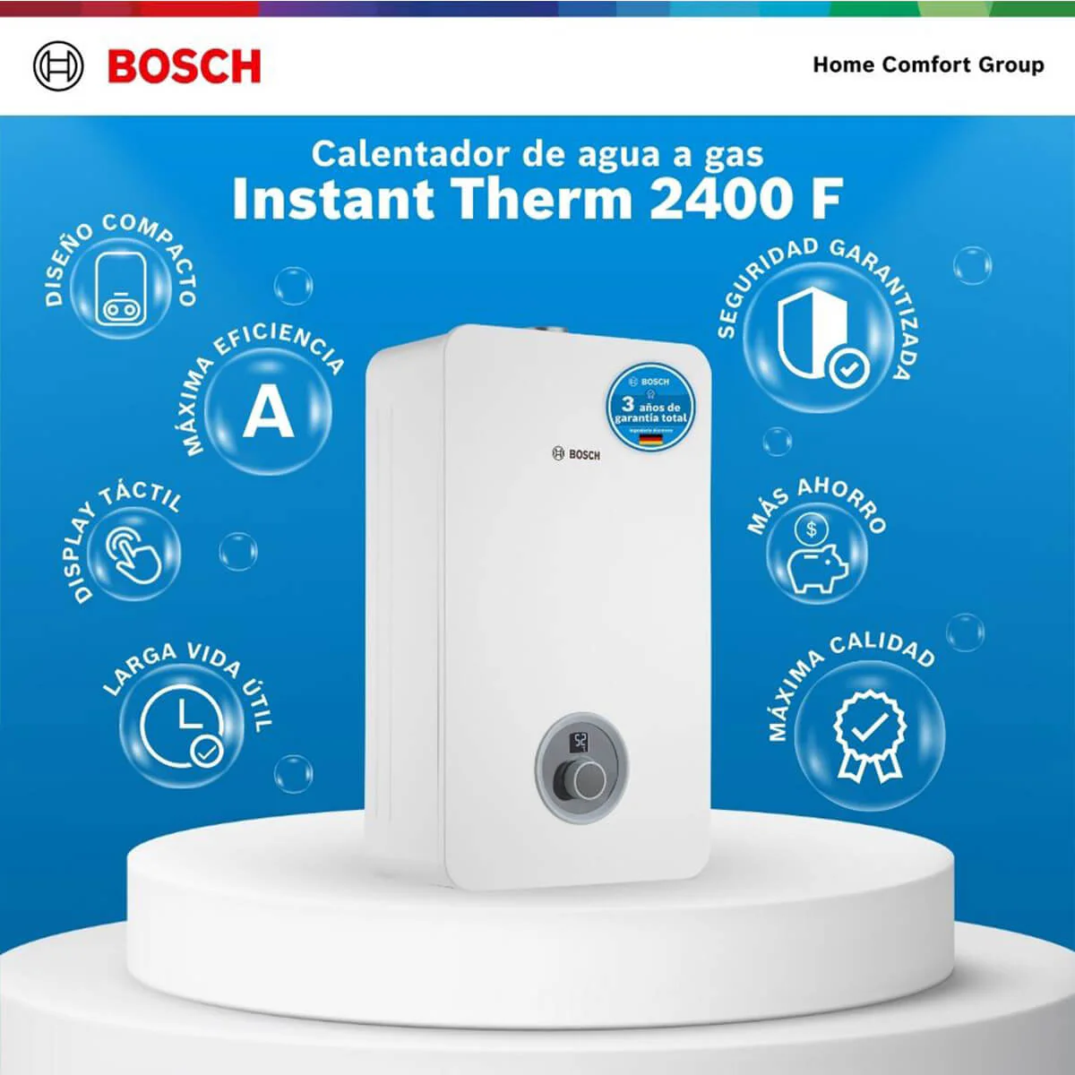 Calentador de agua 8 litros tiro forzado de paso a gas propano Therm 2400 F - Image 5