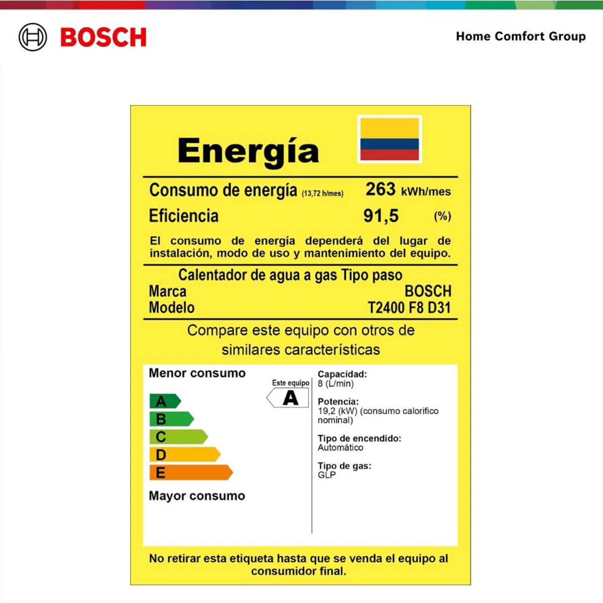 Calentador de agua 8 litros tiro forzado de paso a gas propano Therm 2400 F - Image 8