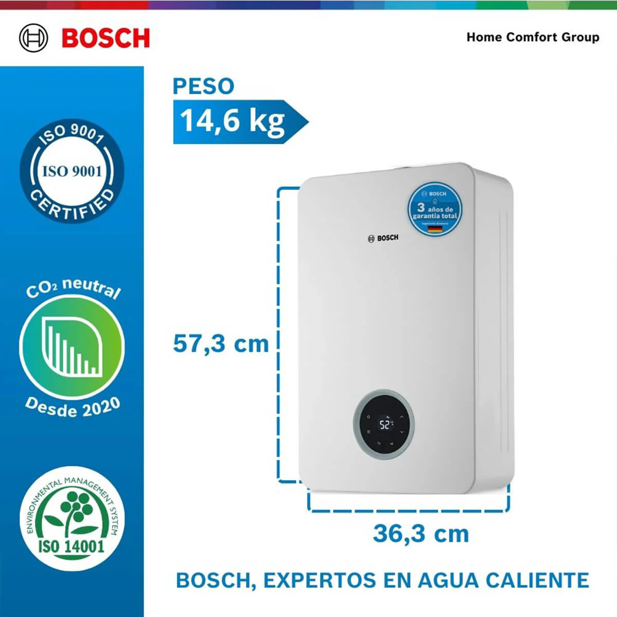 Calentador de agua 21 litros tiro forzado de paso a gas propano Therm 5600 F - Image 3